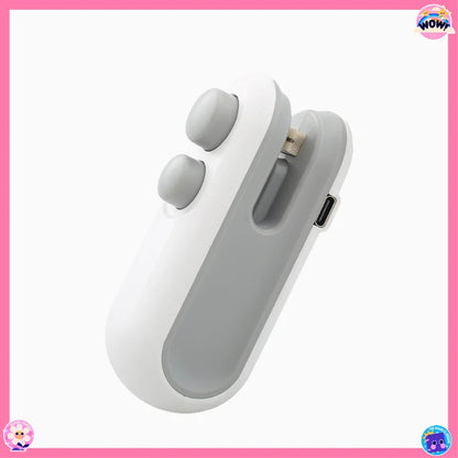 Mini Plastic Bag Sealer Rechargeable 2 in 1 Bag Heat Sealer With Cutter Portable Thermal Sealer Plastic Bags Sealant Machine